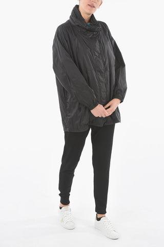 Nylon DAUPHINE Windbreaker with Elastic Inserts