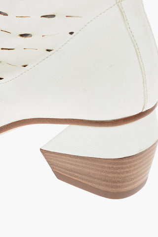 Laser-Cut Leather Point Toe PASOLINI Western Boots 5.5cm