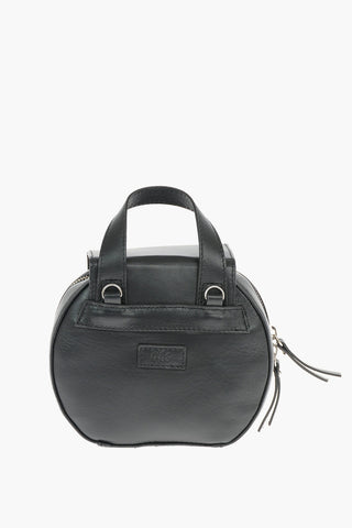 Leather CINCILLA Mini Shoulder Bag with Silver Logo