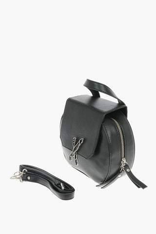 Leather CINCILLA Mini Shoulder Bag with Silver Logo