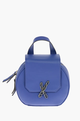 Leather CINCILLA Mini Shoulder Bag with Silver Logo