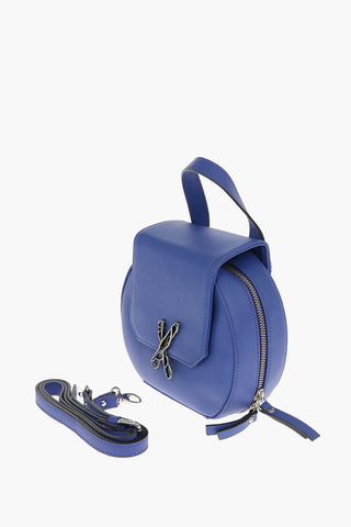Leather CINCILLA Mini Shoulder Bag with Silver Logo