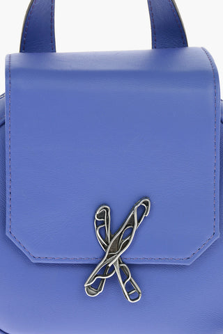 Leather CINCILLA Mini Shoulder Bag with Silver Logo