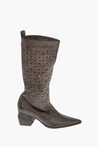 6cm Perforated Leather PASOLINI Western Boots