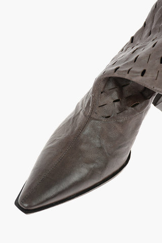 6cm Perforated Leather PASOLINI Western Boots