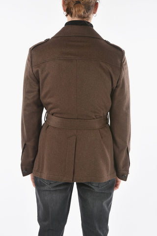 Half-Lined Blazer with 4 Button Pockets and Belt
