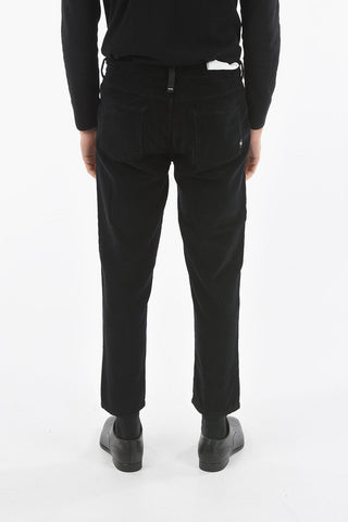 Crop Corduroy Trousers with 5 Pockets