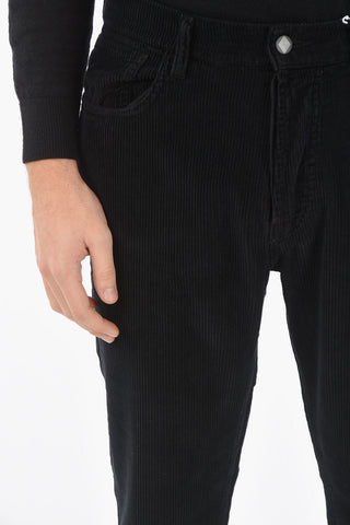 Crop Corduroy Trousers with 5 Pockets