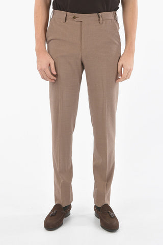 Pantaloni LEADER in Micro Quadri Vichy con Tasca a Filetto