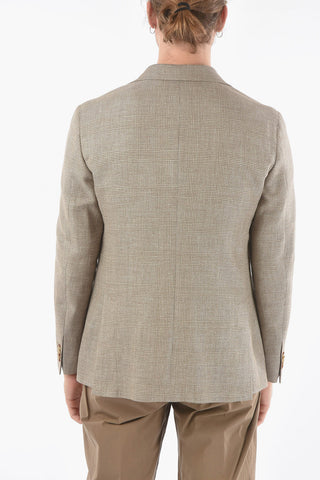 CC COLLECTION Virgin Wool and Flax REFINED 2-button Blazer