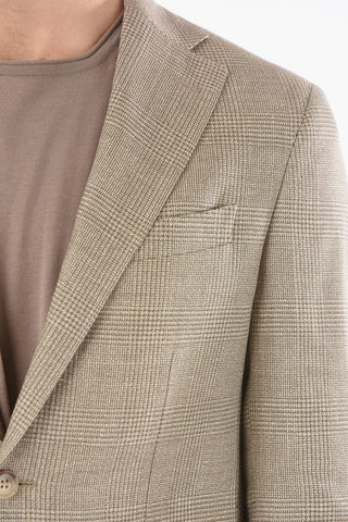 CC COLLECTION Virgin Wool and Flax REFINED 2-button Blazer