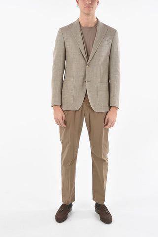 CC COLLECTION Virgin Wool and Flax REFINED 2-button Blazer