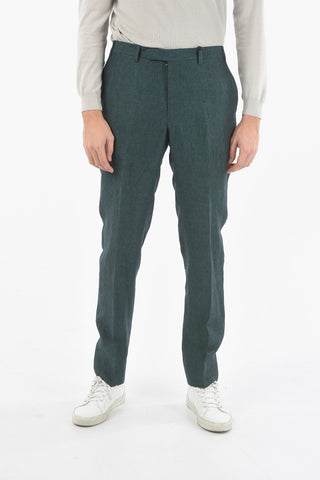 CC COLLECTION Solid Color Flax REFINED Pants