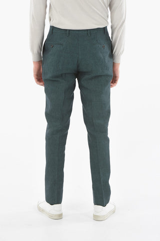 CC COLLECTION Solid Color Flax REFINED Pants