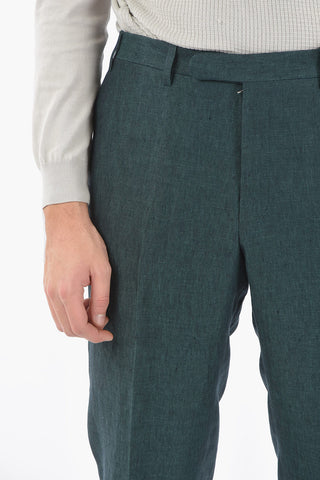CC COLLECTION Solid Color Flax REFINED Pants