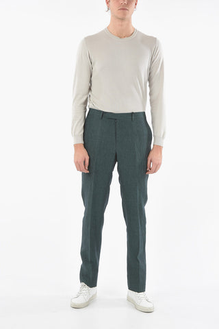 CC COLLECTION Solid Color Flax REFINED Pants
