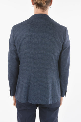 silk GATE side vents patch pocket 2-button blazer