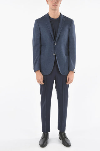 silk GATE side vents patch pocket 2-button blazer