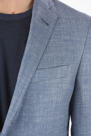 Virgin Wool Silk and Flax GATE Blazer with Patch Pocket