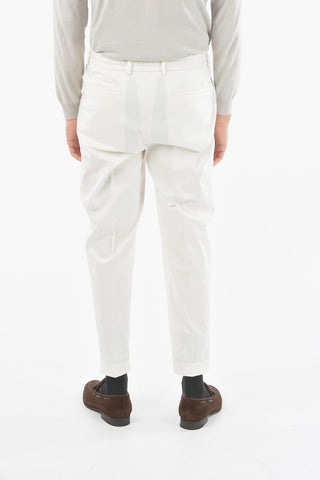 CC COLLECTION Single Pleat Stretch Cotton RESET Pants