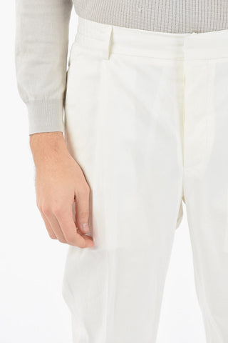 CC COLLECTION Single Pleat Stretch Cotton RESET Pants