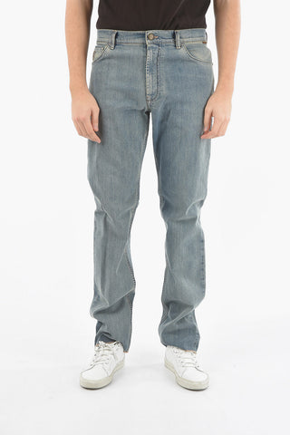 18,5cm Mid Wash CASTEL Jeans with Visible Stitching