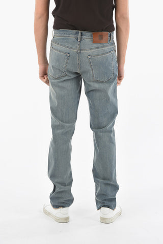 18,5cm Mid Wash CASTEL Jeans with Visible Stitching