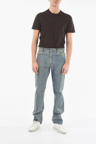 18,5cm Mid Wash CASTEL Jeans with Visible Stitching