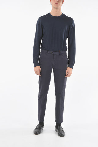 ID Cotton Stretch Chino Pants with Belt Loops