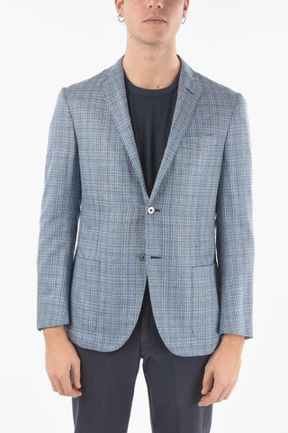 Silk ACADEMY SOFT Side Vents Notch Lapel 2-button Blazer