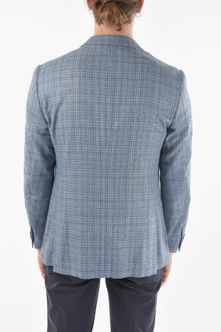 Silk ACADEMY SOFT Side Vents Notch Lapel 2-button Blazer