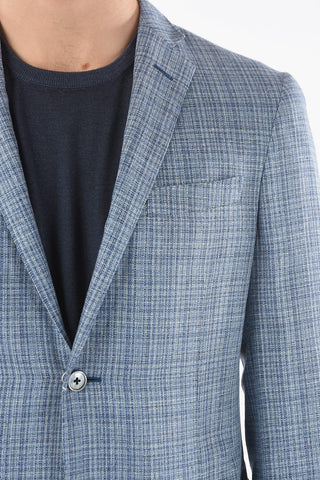 Silk ACADEMY SOFT Side Vents Notch Lapel 2-button Blazer