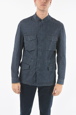 CC COLLECTION Denim Utility Jacket O.WEAR with Concealed Buttoning
