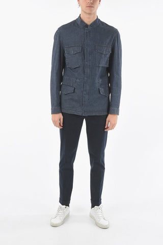 CC COLLECTION Denim Utility Jacket O.WEAR with Concealed Buttoning