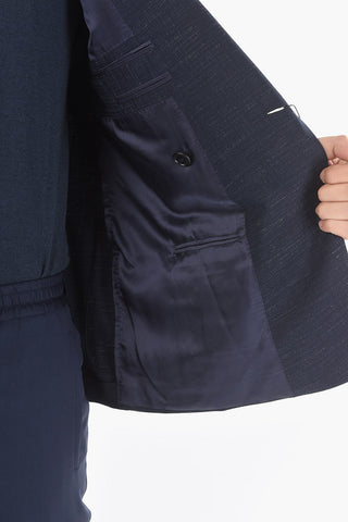 side vents peak lapel GATE double-breasted blazer