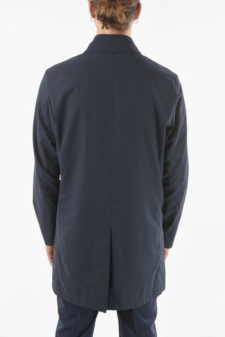 ID Solid Color Balmacaan Coat with Hidden Closure
