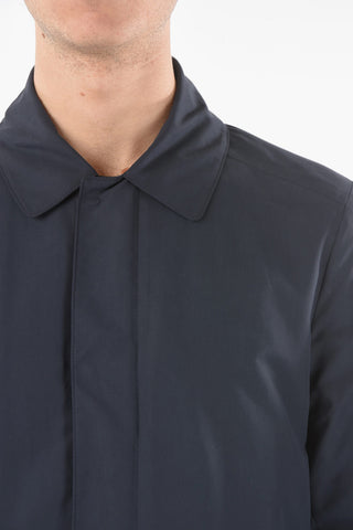 ID Solid Color Balmacaan Coat with Hidden Closure