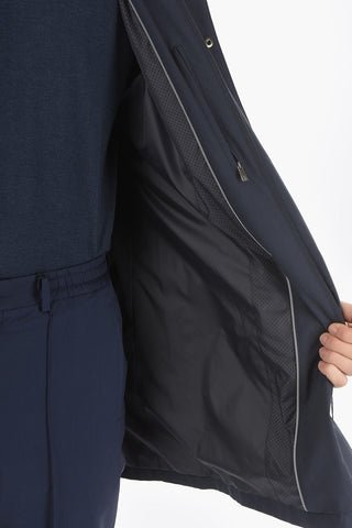 ID Solid Color Balmacaan Coat with Hidden Closure