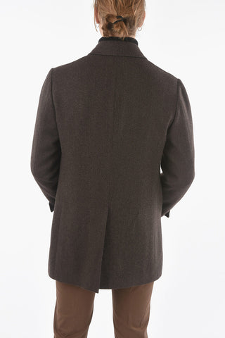 Lined with Logotype Herringbone Coat 