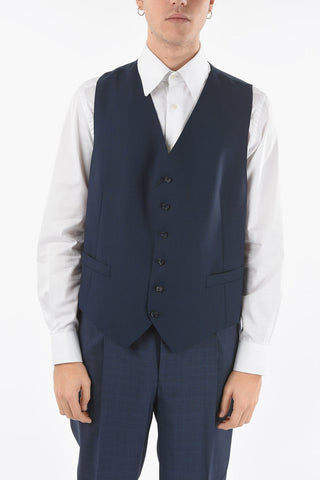 MANTUA Lined Gilet with Back Half-Belt and Patch Pocket