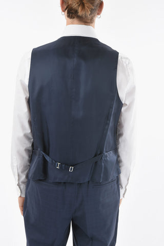 MANTUA Lined Gilet with Back Half-Belt and Patch Pocket