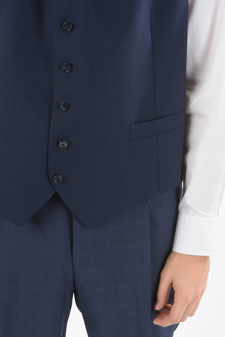 MANTUA Lined Gilet with Back Half-Belt and Patch Pocket