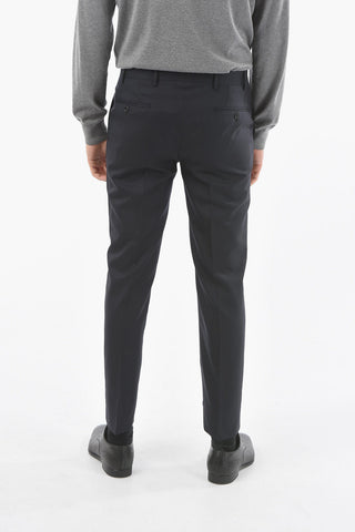 Elegant Wool Trouser with Welt Pocket and Button