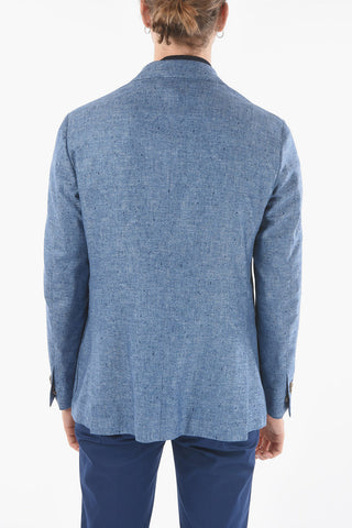 ID Silk and cashmere IDENTITY 2-button blazer with removable chest piece 