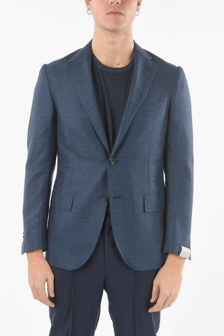 cashmere and silk side vents notch lapel LEADER SOFT 2-button blazer
