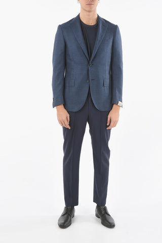 cashmere and silk side vents notch lapel LEADER SOFT 2-button blazer