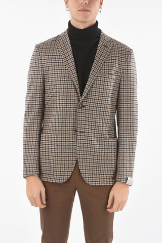 GATE Half-Lined Tattersall Blazer with Welt Pocket
