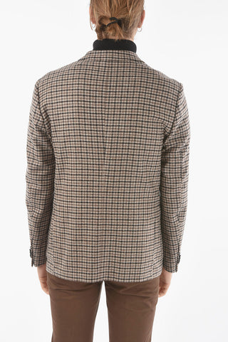 GATE Half-Lined Tattersall Blazer with Welt Pocket