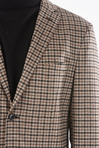 GATE Half-Lined Tattersall Blazer with Welt Pocket