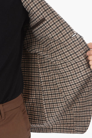 GATE Half-Lined Tattersall Blazer with Welt Pocket